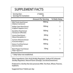 Tabletas Efervescentes para la Desintoxicación del Hígado de Marca Privada, 7 Hierbas Antiguas con Extracto de Semilla de Cardo Mariano, Estimulan el Metabolismo - Product Image 2
