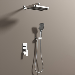 Système <span class=keywords><strong>de</strong></span> douche encastré <span class=keywords><strong>de</strong></span> luxe, ensemble <span class=keywords><strong>de</strong></span> robinetterie <span class=keywords><strong>de</strong></span> douche en laiton avec pomme <span class=keywords><strong>de</strong></span> douche carrée <span class=keywords><strong>de</strong></span> 10 pouces - Product Image 3