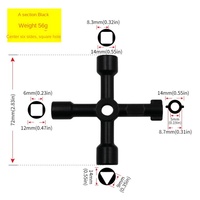 Armoire de commande électrique polyvalente quatre en un Clé croisée pour ascenseur de voiture Clé pour compteur d'eau Clé triangulaire-Métrique
