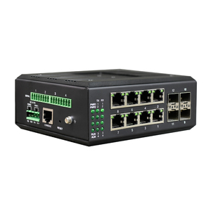 Quản lý 8 cổng <span class=keywords><strong>Gigabit</strong></span> <span class=keywords><strong>Ethernet</strong></span> và 4 cổng <span class=keywords><strong>Gigabit</strong></span> SFP chuyển đổi công nghiệp với nối tiếp RS485 modbus và <span class=keywords><strong>PoE</strong></span> tùy chọn - Product Image 1