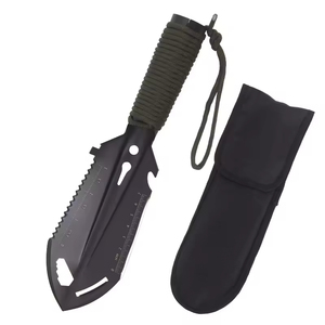 Pelle à main portable multifonctionnelle classique en acier inoxydable pour le camping en plein air, avec un design compact pour le creusement, le jardinage et la pêche - Product Image 2