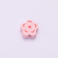 Pièces en bois perforées en forme de fleur, style INS, simples et polyvalentes, pour la création de bijoux DIY pour enfants (bracelets, colliers)