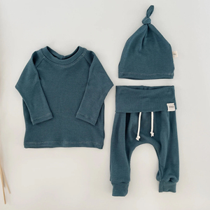 IBaifei Set pakaian bayi baru lahir, Set Layette mandi katun organik, setelan pakaian untuk anak laki-laki perempuan baru lahir, kotak hadiah - Product Image 3