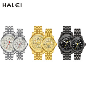นาฬิกาควอตซ์ HALEI สแตนเลสแท้ ใหม่แกะกล่อง หน้าปัดอนาล็อก โครโนกราฟ ไทม์มิเตอร์ เรืองแสง แสดงวันที่ เครื่องญี่ปุ่น พร้อมส่งแบบดรอปชิปปิ้ง - Product Image 6