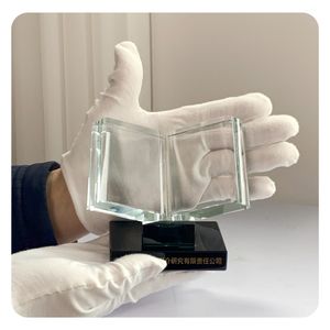 ADL K9 Trophée en Verre Cristal en Forme de <span class=keywords><strong>Livre</strong></span> Clair Personnalisable Mots Gravés Décoration Maison Amour Romantique Thème Souvenir Cadeaux - Product Image 5