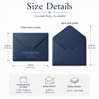 Enveloppes à bulles en kraft écologiques personnalisées avec logo en feuille d'argent, enveloppes de luxe texturées pour cartes d'invitation, de vœux et de courrier professionnel