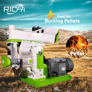 Richi Chất lượng cao cấp gỗ rơm lúa mì PELLET Mill Anh 1-2T/h Trung Quốc PELLET Máy cỏ cỏ linh lăng nhiên liệu - Product Image 1