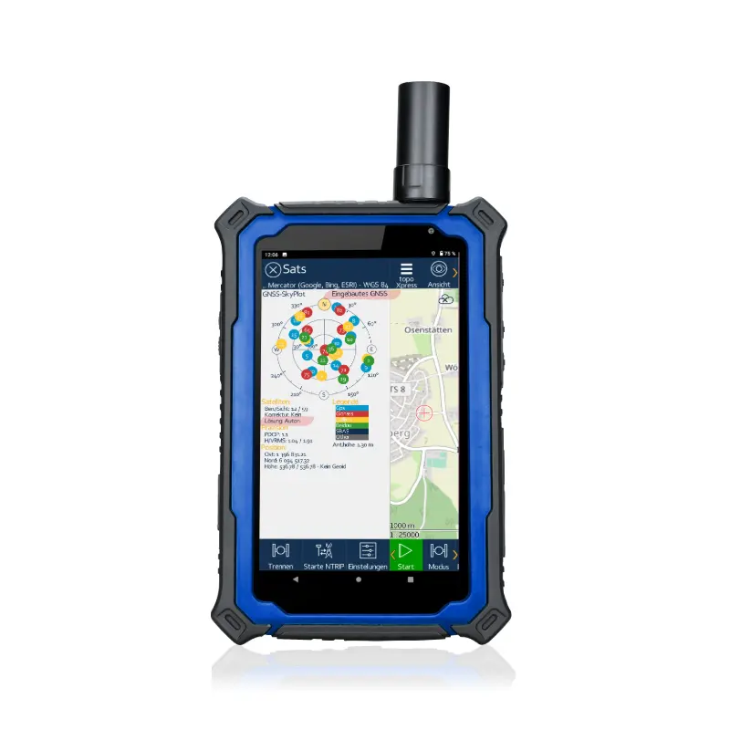 Hugerock g71f rádio externo rtk rasenm, carro com gps para pc profissional, tablet industrial 2200 nit 10000mah, 8gb