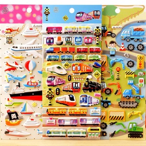 Lot d'autocollants 3D en EVA pour carnet, motif dessin animé, voiture, amusant, pour garçons, papeterie décorative, autocollants gonflés, personnalisables, esthétique pour cahier - Product Image 5