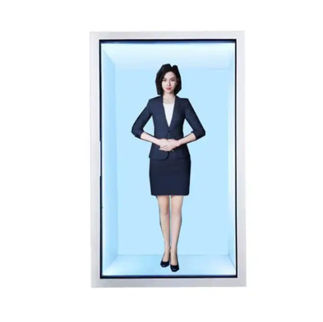 32''43''49'' Indoor 3D Other Advertising Equipment Hologram Interactive Touch Screen LCD Transparent Hologram Cabinet