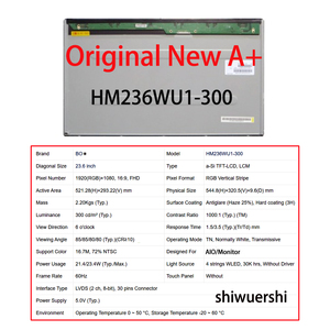Pantalla LCD Original Nueva A+ de 23.6 Pulgadas HR236WU1 310 100 <span class=keywords><strong>300</strong></span> P236RVN01.0 DV236FBM N00 HM236WU1 <span class=keywords><strong>300</strong></span> 100 110 200 310 para AIO, Venta al por Mayor - Product Image 2