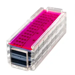 Yaggi online compras caixa de acrílico domino personalizado, conjunto de jogos acrílico colorido