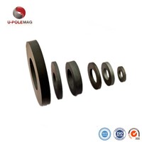 Aimant annulaire diamétralement magnétisé Permanent en ferrite professionnel Y35 pour haut-parleur noir Axial personnalisé