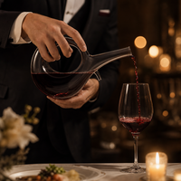 Carafe en verre artistique unique et personnalisable pour la présentation de vins en restaurant, accessoires de vin haut de gamme