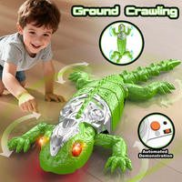Gecko télécommandé ITTL, grimpant sur les murs, 360° °   Jouets de lézard mécanique électriques rotatifs RC pour enfants, rampants sur le sol et grimpant sur les murs