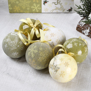 Hoge Kwaliteit Handgemaakte Schuim Shatterproof Kerst Santa Claus Sneeuwbol Ballen Voor Outdoor Boom Decoratie - Product Image 5