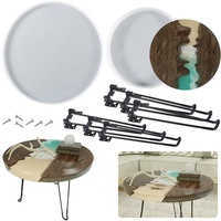 Moule en silicone rond pour plateau de table à café ou à thé, plateau d'écriture, plateau de table en silicone de grande taille DM409