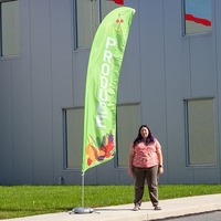 Drapeaux publicitaires personnalisés en polyester pour entreprises, utilisation promotionnelle en extérieur, bannières personnalisées double/simple face