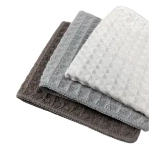 Otomatik detaylandırma tozlama mikrofiber araba kurutma süper emici Lint ücretsiz Waffle örgü araba yıkama havlu