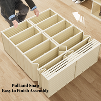 Boîtes de rangement pliables pour chaussures à plusieurs niveaux, organisateur de placard, étagère en plastique transparent pliable pour le salon, étagère à chaussures empilable