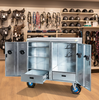 Armoire à équipement équestre personnalisée avec roulettes