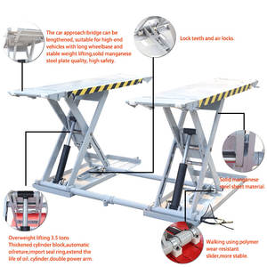 Vendita diretta in fabbrica a forbice a forbice per auto sollevatore certificato 1.2M e 1.6M a metà posizione 3T 4 Ton sollevatori idraulici a forbice per auto - Product Image 6