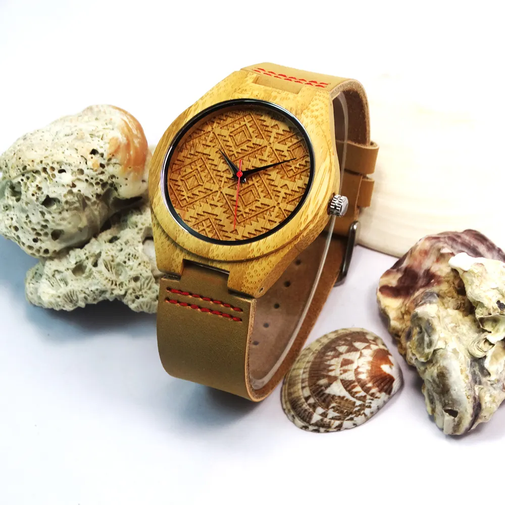 Bamboo wood watch big discount wooden watch for men and women cheap 50% off clock for men and women