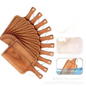Wooden Square <b>Tray</b> Cutting Board Brown Restaurant Serving <b>Trays</b> For Steak Fruit Dessert Afternoon <b>Tea</b> - Product Image 3