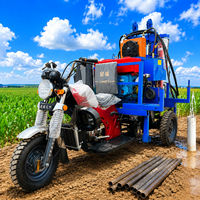 Machine de forage de puits d'eau portable, directe usine, pour une profondeur de 200 m, stable et performante