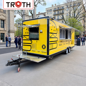 Food Trailer Unico e Innovativo con Design Quadrato e Pianoterra Personalizzabile, 4 Metri, Prezzo all'Ingrosso, per Caffè e Hamburger - Product Image 1