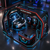 Skyfun Service VR Professionnel Tout-en-un : Simulateur de Cinéma Intérieur en Fibre de Verre 4 Places pour Centre de Jeux Commercial