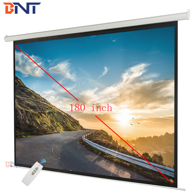 High Quality 180 Inch with Remotoe Control Motorized Projection Screen