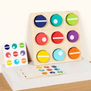 3 4 5 6 Years Old Boys Girls Brain Teaser <b>Puzzle</b> Logic Wooden <b>Puzzles</b> Shape Color Matching Board Game with Cards - Product Image 6