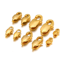 Pas de ternissement en acier inoxydable plaqué or perroquet boucle homard fermoirs d'extrémité pour collier bijoux Bracelet fabrication