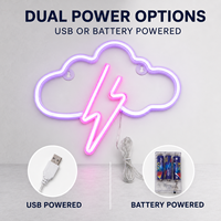 Letrero Luminoso LED de Neón Flexible con Diseño de Nube, Decorativo y Moderno, Personalizado, con Clasificación IP67, para Pared, Luz Blanca Cálida de 3000K, Alimentado por USB, para Dormitorio