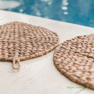 Alfombrillas y almohadillas tejidas de jacinto de agua bohemio respetuosas con el medio ambiente Almohadilla de aislamiento caliente antideslizante al por mayor a granel de Vietnam - Product Image 4