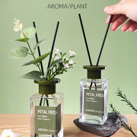 Grossiste Parfum Huile Essentielle Désodorisant de luxe Rotin Bâton Bouteille en verre Parfum d'intérieur Arôme Marque privée Diffuseur de roseaux