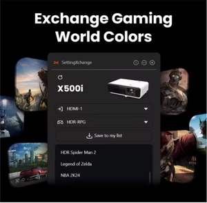 Proyector Inteligente de Tiro Corto Láser Yinzam <span class=keywords><strong>BenQ</strong></span> X500i 3840*2160P con Android 11 Integrado, WiFi 2.4G/5G, BT5.0, Cine en Casa - Product Image 2