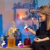 Bouteilles de potion rondes en verre, bouteilles sphériques en verre, mini-bouteilles en verre avec bouchons en liège pour mariages, fêtes, décoration intérieure