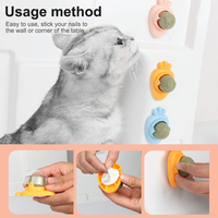 Jouet boule de menthe pour chat à coller au mur, vente en gros d'usine, pour léchage par les chats