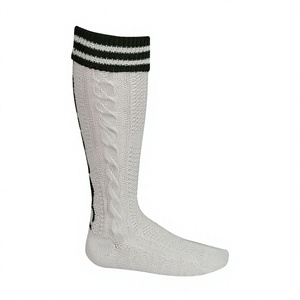 High Quality White&Green Mix Bavarian Traditional <b>Socks</b> Wool/Spandex Anti-Bacterial Casual Oktoberfest/Causal Lederhosen Pairs - Product Image 1