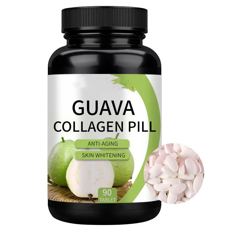 Vendita calda OEM Anti-aging guava collagen pill migliora l'elasticità della pelle e l'idratazione integratore sanitario compresse sbiancanti per la pelle