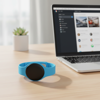 Gelang Pintar W51 dengan Getaran, Bluetooth 5.0, Tombol Panik yang Dapat Diprogram, Modul Alarm Beacon Lokasi BLE IBeacon Eddystone