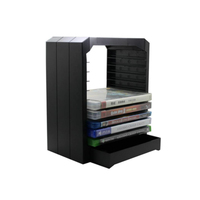 Tour de rangement de disques multifonctionnelle pour les jeux PS4, support de rangement de disques, organisateur de 10 disques de jeux pour les jeux PS5