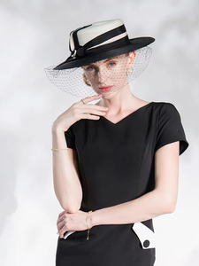 Kirchen hut <span class=keywords><strong>Kentucky</strong></span> <span class=keywords><strong>Derby</strong></span> Fascinator Cap Tea <span class=keywords><strong>Party</strong></span> Cap Eleganter Sonnenhut mit Blumen kopf bedeckung Hochzeit mit breiter Krempe Hüte - Product Image 2