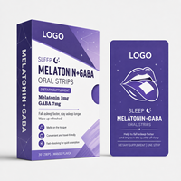 Bandes de sommeil OEM à la mélatonine et GABA, film oral à dissolution rapide, pour un sommeil profond et une relaxation apaisante, complément alimentaire, marque privée, usine ODM