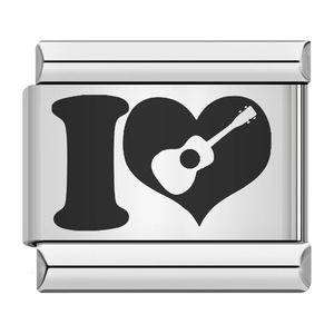 I <b>Love</b> You Heart Charm Stainless Steel Modular <b>Bracelet</b> Gift Unisex Jewelry - Product Image 2