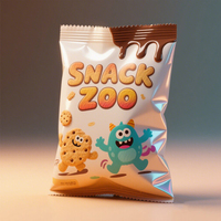 Sacs en plastique à fermeture arrière stratifiée imprimée de conception personnalisée Emballage de sac en mylar anti-odeur en mylar pour snack et aliments pop-corn et croustilles