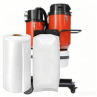 Sacs de collecte de poussière professionnels 38*72 pouces, 45 par rouleau, systèmes de collecte de poussière, sacs en plastique transparents compatibles avec les nettoyeurs industriels