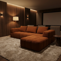 Canapé compact livré, prix de gros, assise profonde confortable, durable, en chenille, pour petit appartement, style moderne et minimaliste